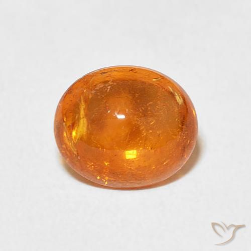 3.18ct طبيعي برتقالى كثيف غزل السبيسارتيت, بيضوي, شفاف