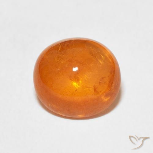 3.86ct طبيعي برتقالى محمر غزل السبيسارتيت, بيضوي, شفاف
