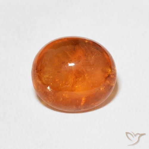 3.68ct طبيعي برتقالى متوسط غزل السبيسارتيت, بيضوي, شفاف