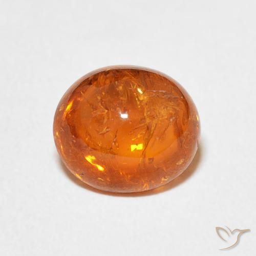 3.25ct طبيعي برتقالى نارى غزل السبيسارتيت, بيضوي, شفاف