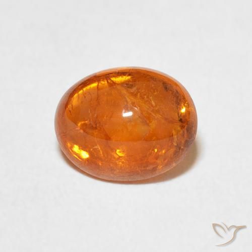 2.53ct طبيعي برتقالى محمر غزل السبيسارتيت, بيضوي, شفاف