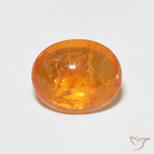2.62ct طبيعي برتقالى كهرمانى غزل السبيسارتيت, بيضوي, شفاف