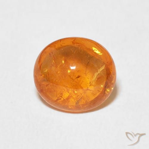 2.37ct طبيعي برتقالى متوسط غزل السبيسارتيت, بيضوي, شفاف