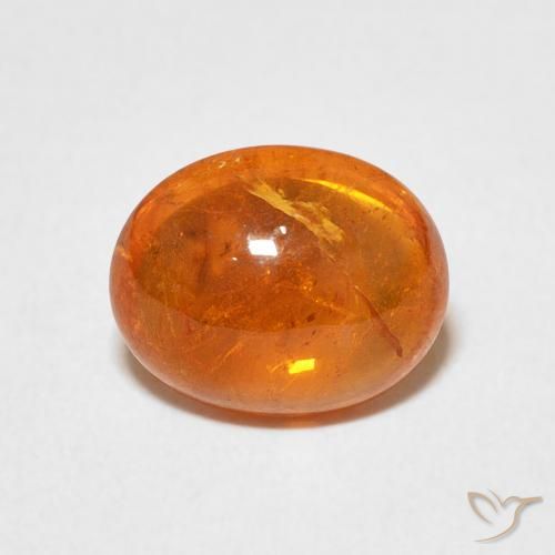 3.24ct طبيعي برتقالى متوسط غزل السبيسارتيت, بيضوي, شفاف