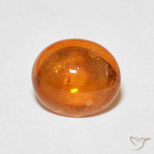 3.45ct طبيعي برتقالى نارى غزل السبيسارتيت, بيضوي, شفاف