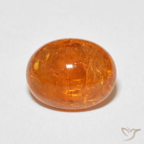 5.25ct طبيعي برتقالي زاهى غزل السبيسارتيت, بيضوي, شفاف