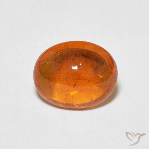 2.23ct طبيعي برتقالى كهرمانى غزل السبيسارتيت, بيضوي, شفاف