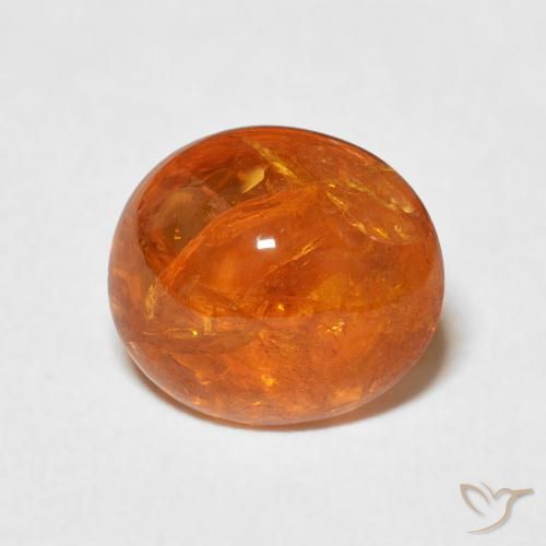 3.53ct طبيعي برتقالى متوسط غزل السبيسارتيت, بيضوي, شفاف