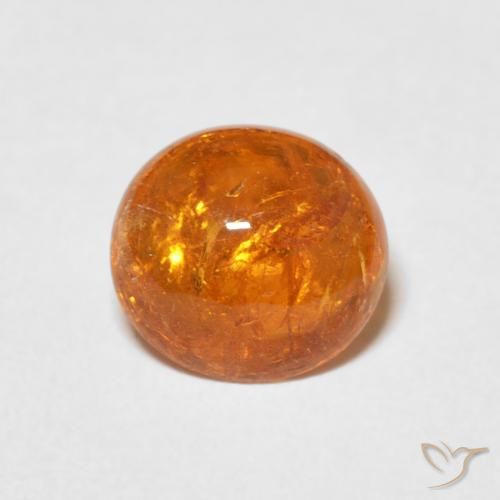 2.53ct طبيعي برتقالى كهرمانى غزل السبيسارتيت, بيضوي, شفاف