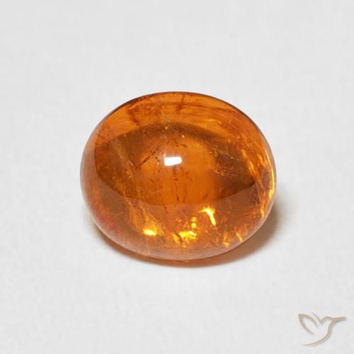 2.11ct طبيعي برتقالى متوسط غزل السبيسارتيت, بيضوي, شفاف