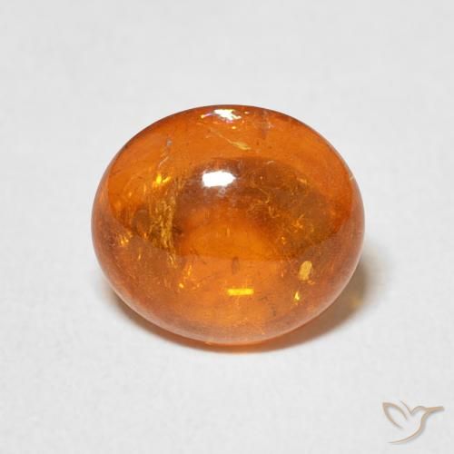 3.36ct طبيعي برتقالى نارى غزل السبيسارتيت, بيضوي, شفاف