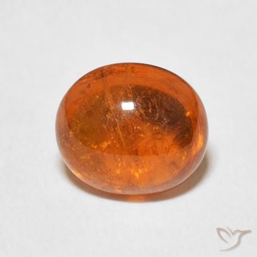 2.89ct طبيعي برتقالى غامق غزل السبيسارتيت, بيضوي, شفاف