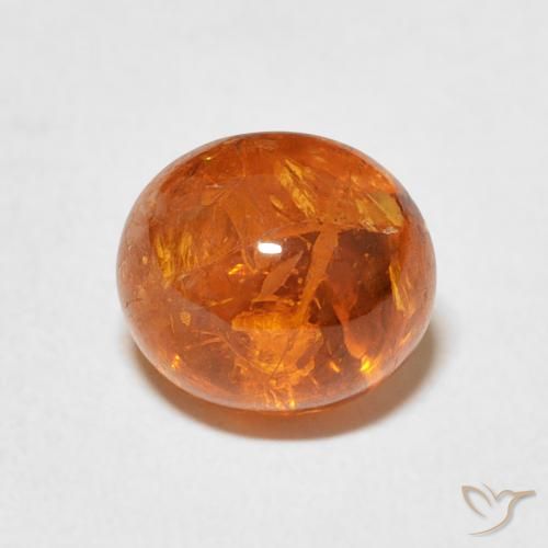 3.49ct طبيعي برتقالى غامق غزل السبيسارتيت, بيضوي, شفاف