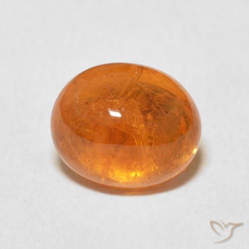 2.82ct طبيعي برتقالى متوسط غزل السبيسارتيت, بيضوي, شفاف