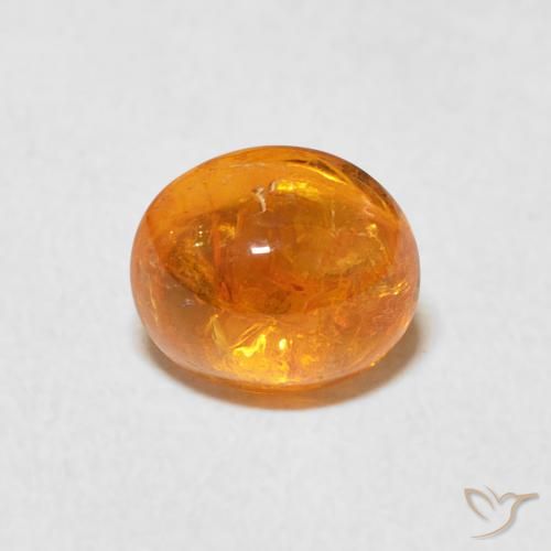 1.80ct طبيعي برتقالى كهرمانى غزل السبيسارتيت, بيضوي, شفاف