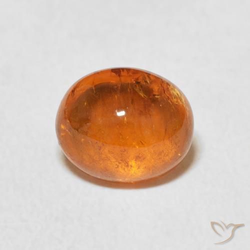 2.05ct طبيعي برتقالى متوسط غزل السبيسارتيت, بيضوي, شفاف