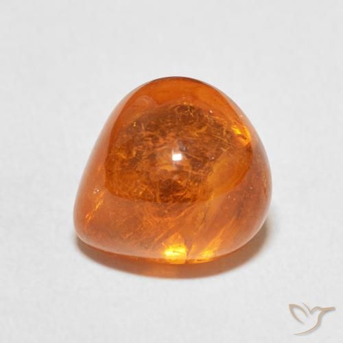 6.45ct طبيعي برتقالى غامق غزل السبيسارتيت, شكل الكمثرى, شفاف