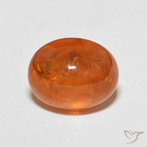 5.83ct طبيعي برتقالى محمر غزل السبيسارتيت, بيضوي, شفاف