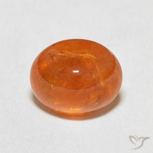 5.28ct طبيعي برتقالى متوسط غزل السبيسارتيت, بيضوي, شفاف