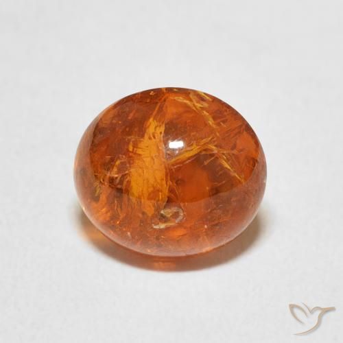 3.55ct طبيعي برتقالى متوسط غزل السبيسارتيت, بيضوي, شفاف