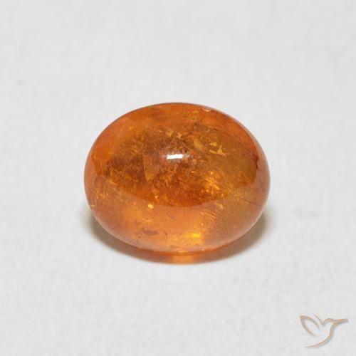 1.86ct طبيعي برتقالى محمر غزل السبيسارتيت, بيضوي, شفاف