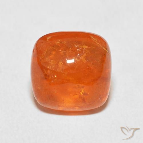 6.14ct طبيعي برتقالي زاهى غزل السبيسارتيت, وسادة, شفاف