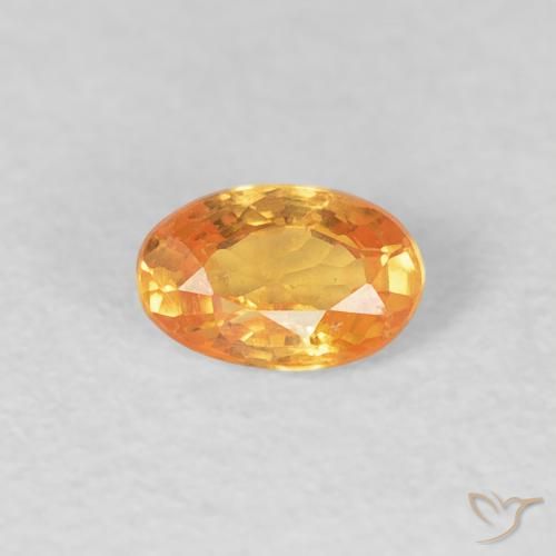 0.34ct طبيعي برتقالى كثيف غزل السبيسارتيت, بيضوي, قليلا جدا