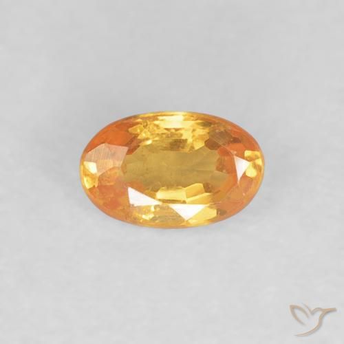 0.36ct طبيعي برتقالى كثيف غزل السبيسارتيت, بيضوي, قليلا جدا