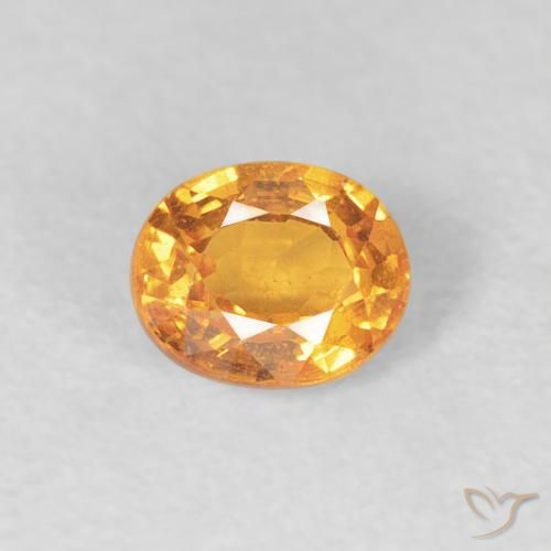 0.56ct طبيعي العسل البرتقال غزل السبيسارتيت, بيضوي, قليلا جدا