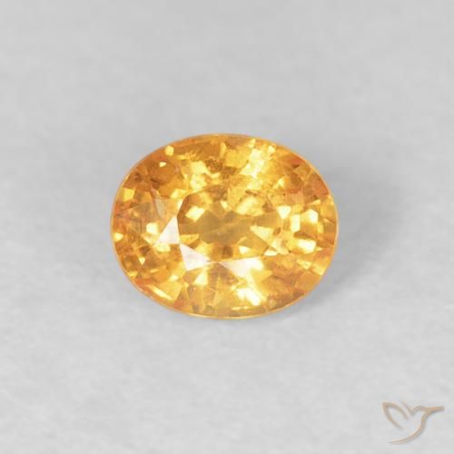 0.54ct طبيعي ذهبى-برتقالى غزل السبيسارتيت, بيضوي, قليلا جدا
