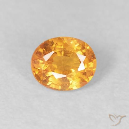 0.55ct طبيعي برتقالى متوسط غزل السبيسارتيت, بيضوي, قليلا جدا