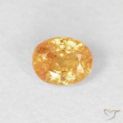0.27ct طبيعي ذهبى-برتقالى غزل السبيسارتيت, بيضوي, VS-SI
