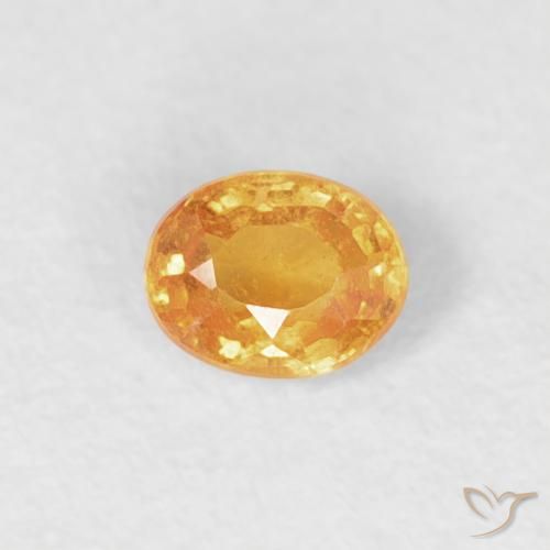 0.20ct طبيعي برتقالى متوسط غزل السبيسارتيت, بيضوي, VS-SI