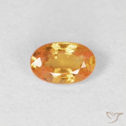 0.29ct طبيعي برتقالى متوسط غزل السبيسارتيت, بيضوي, VS-SI