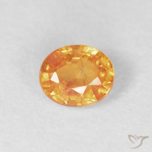 0.49ct طبيعي برتقالى متوسط غزل السبيسارتيت, بيضوي, VS-SI