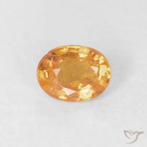 0.20ct طبيعي ذهبى-برتقالى غزل السبيسارتيت, بيضوي, VS-SI