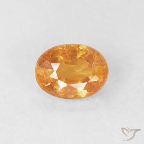 0.27ct طبيعي برتقالى متوسط غزل السبيسارتيت, بيضوي, VS-SI