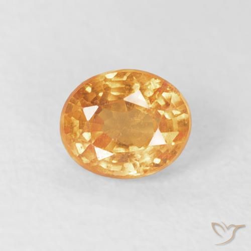 0.57ct طبيعي برتقالى متوسط غزل السبيسارتيت, بيضوي, VS-SI