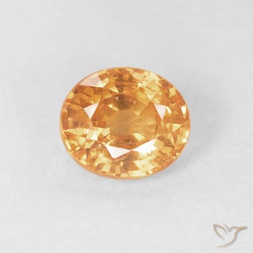 0.56ct طبيعي برتقالى متوسط غزل السبيسارتيت, بيضوي, VS-SI