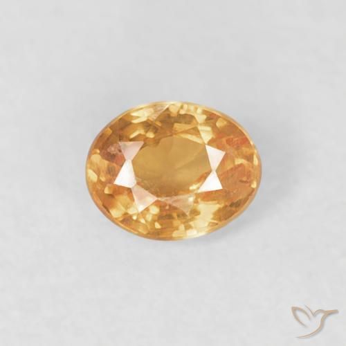 0.22ct طبيعي برتقالي زاهى غزل السبيسارتيت, بيضوي, VS-SI