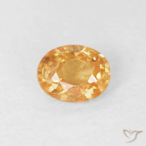 0.21ct طبيعي برتقالى النمر غزل السبيسارتيت, بيضوي, VS-SI