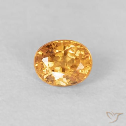 0.29ct طبيعي Medium Light-Orange غزل السبيسارتيت, بيضوي, قليلا جدا