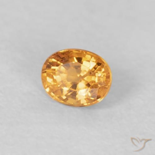 غزل السبيسارتيت Medium Light-Orange طبيعي، بيضوي، 0.29 قيراط، قليلا جدا