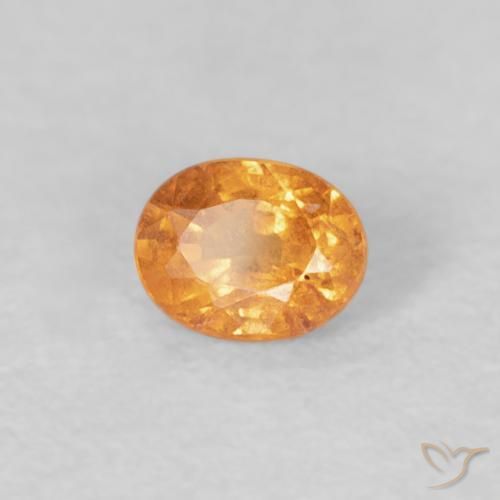 0.25ct طبيعي العسل البرتقال غزل السبيسارتيت, بيضوي, قليلا جدا