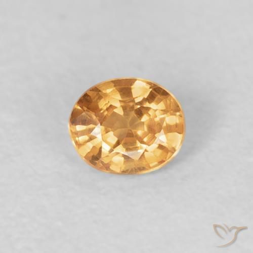 0.26ct طبيعي برتقالى كثيف غزل السبيسارتيت, بيضوي, قليلا جدا