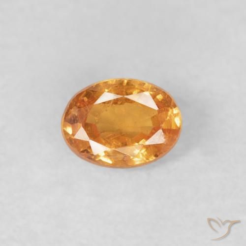 0.25ct طبيعي برتقالى متوسط غزل السبيسارتيت, بيضوي, قليلا جدا