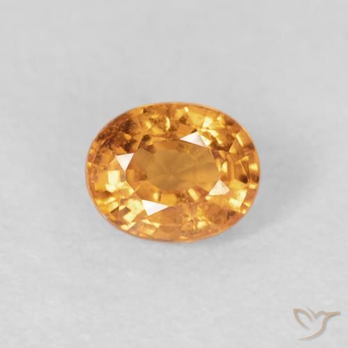 0.53ct طبيعي برتقالى متوسط غزل السبيسارتيت, بيضوي, قليلا جدا