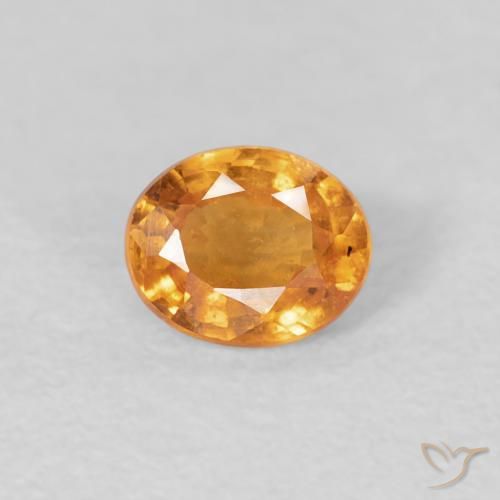 0.45ct طبيعي برتقالى متوسط غزل السبيسارتيت, بيضوي, قليلا جدا