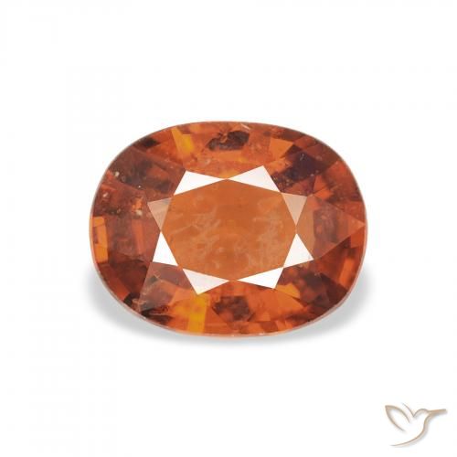 1.44ct Medium Dark-Orange غزل السبيسارتيت, بيضوي, VS-SI
