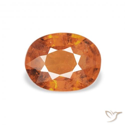 1.04ct طبيعي Medium Dark-Orange غزل السبيسارتيت, بيضوي, VS-SI